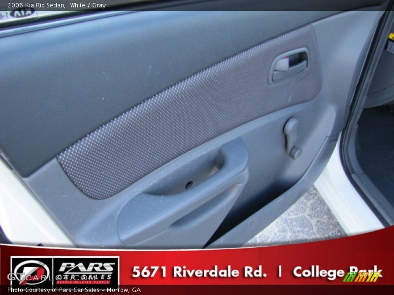 White / Gray 2006 Kia Rio Sedan