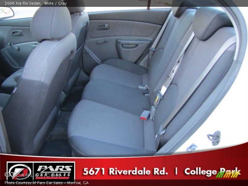 White / Gray 2006 Kia Rio Sedan