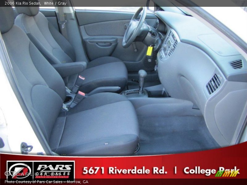 White / Gray 2006 Kia Rio Sedan