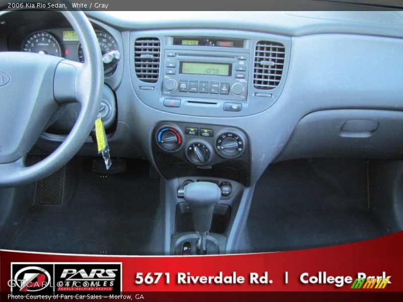White / Gray 2006 Kia Rio Sedan