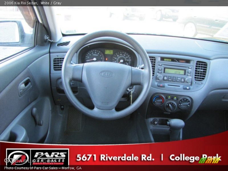 White / Gray 2006 Kia Rio Sedan