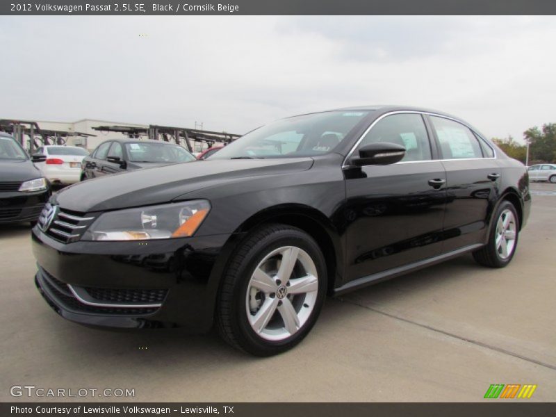 Black / Cornsilk Beige 2012 Volkswagen Passat 2.5L SE