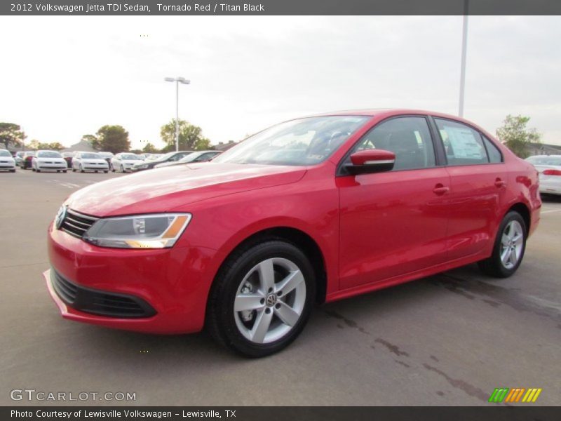 Tornado Red / Titan Black 2012 Volkswagen Jetta TDI Sedan