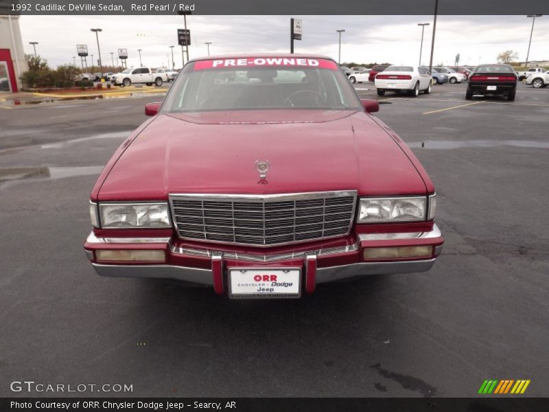 Red Pearl / Red 1992 Cadillac DeVille Sedan