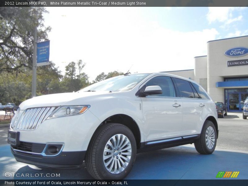 White Platinum Metallic Tri-Coat / Medium Light Stone 2012 Lincoln MKX FWD