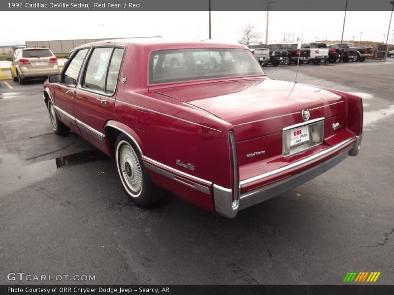 Red Pearl / Red 1992 Cadillac DeVille Sedan