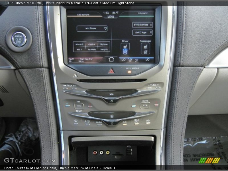 White Platinum Metallic Tri-Coat / Medium Light Stone 2012 Lincoln MKX FWD