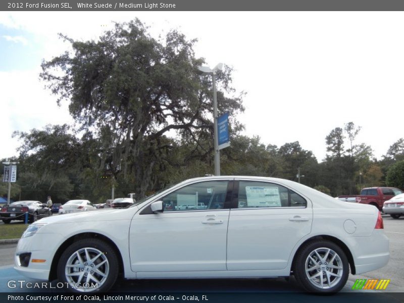 White Suede / Medium Light Stone 2012 Ford Fusion SEL