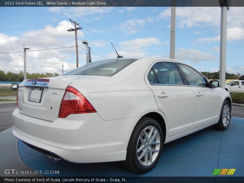 White Suede / Medium Light Stone 2012 Ford Fusion SEL