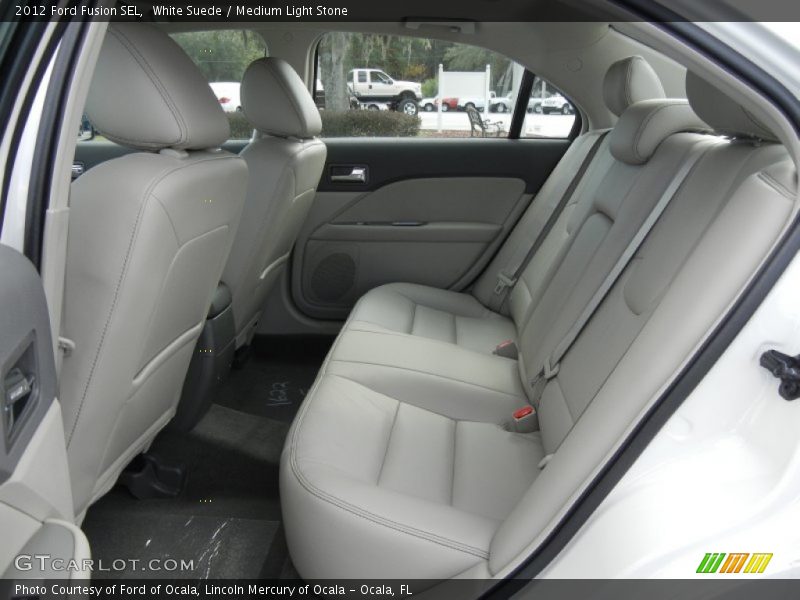 White Suede / Medium Light Stone 2012 Ford Fusion SEL