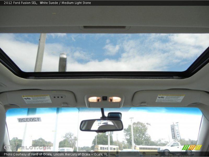 White Suede / Medium Light Stone 2012 Ford Fusion SEL
