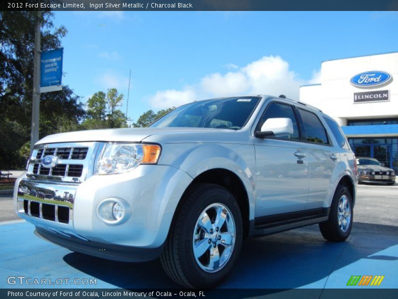 Ingot Silver Metallic / Charcoal Black 2012 Ford Escape Limited
