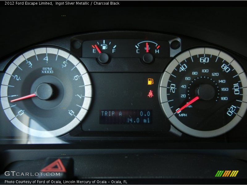 Ingot Silver Metallic / Charcoal Black 2012 Ford Escape Limited