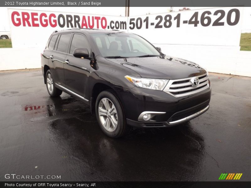 Black / Sand Beige 2012 Toyota Highlander Limited