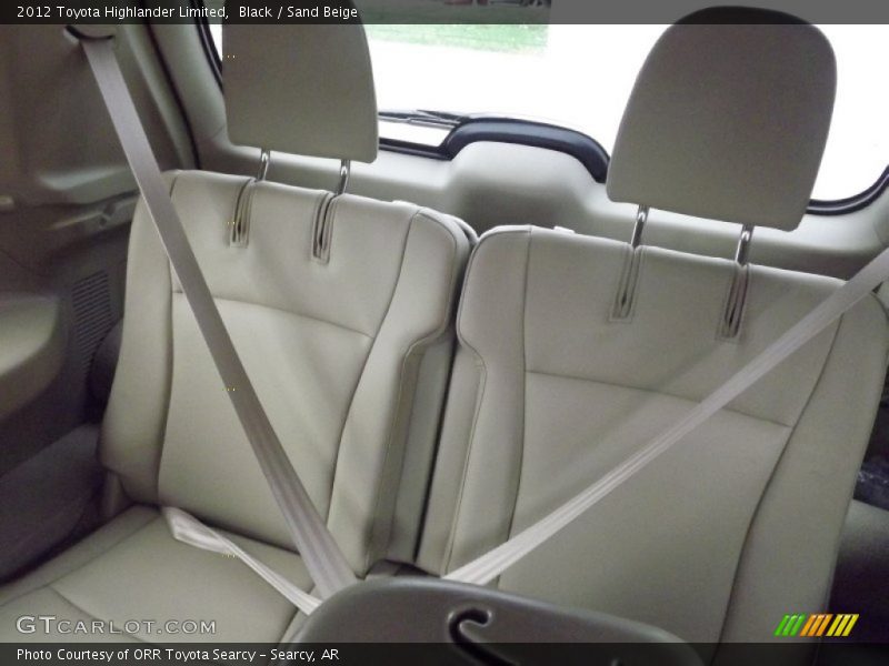 3rd row seats in sand beige - 2012 Toyota Highlander Limited
