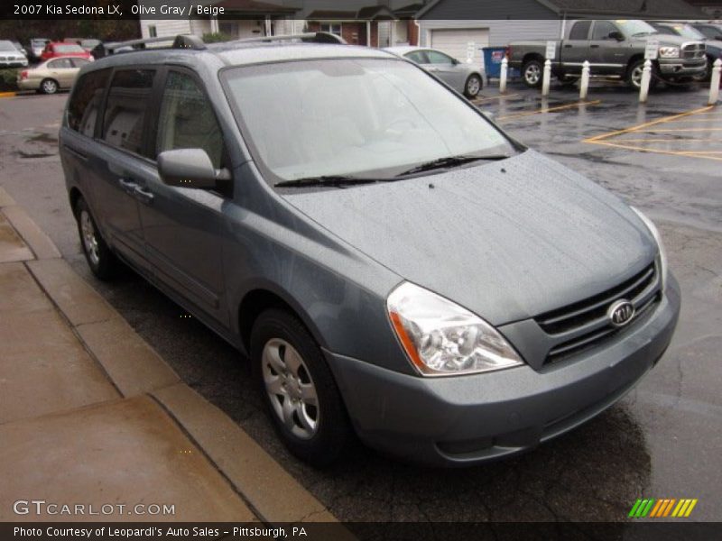Olive Gray / Beige 2007 Kia Sedona LX