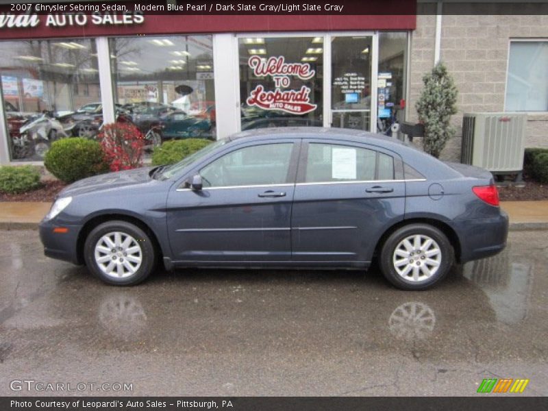 Modern Blue Pearl / Dark Slate Gray/Light Slate Gray 2007 Chrysler Sebring Sedan