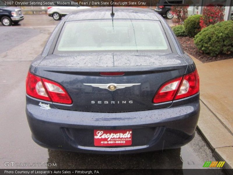 Modern Blue Pearl / Dark Slate Gray/Light Slate Gray 2007 Chrysler Sebring Sedan
