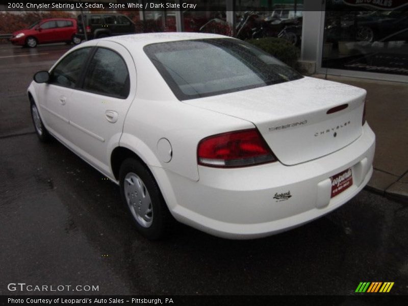 Stone White / Dark Slate Gray 2002 Chrysler Sebring LX Sedan