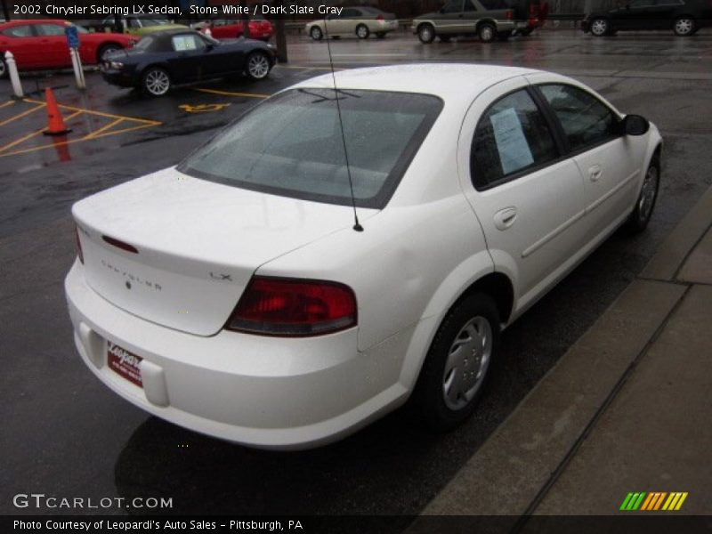 Stone White / Dark Slate Gray 2002 Chrysler Sebring LX Sedan