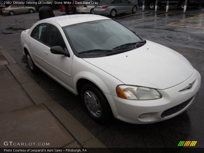 Stone White / Dark Slate Gray 2002 Chrysler Sebring LX Sedan