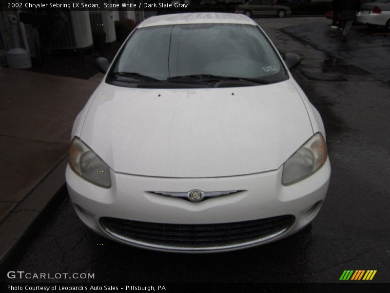 Stone White / Dark Slate Gray 2002 Chrysler Sebring LX Sedan