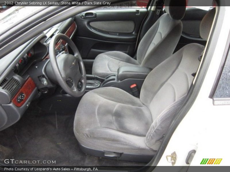 Stone White / Dark Slate Gray 2002 Chrysler Sebring LX Sedan