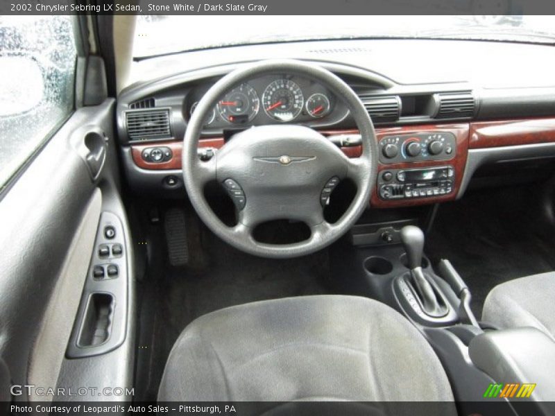 Stone White / Dark Slate Gray 2002 Chrysler Sebring LX Sedan
