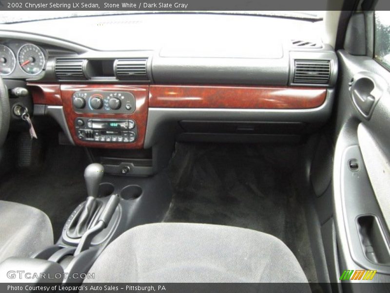Stone White / Dark Slate Gray 2002 Chrysler Sebring LX Sedan