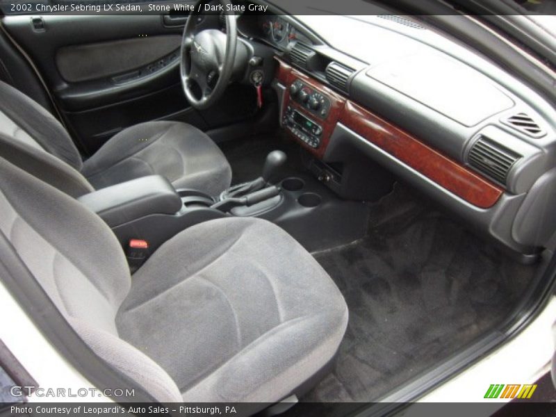 Stone White / Dark Slate Gray 2002 Chrysler Sebring LX Sedan
