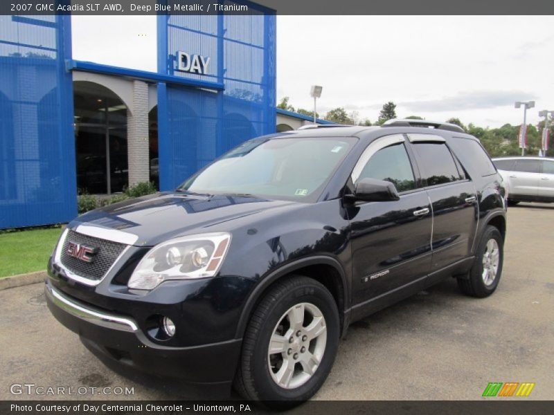 Deep Blue Metallic / Titanium 2007 GMC Acadia SLT AWD