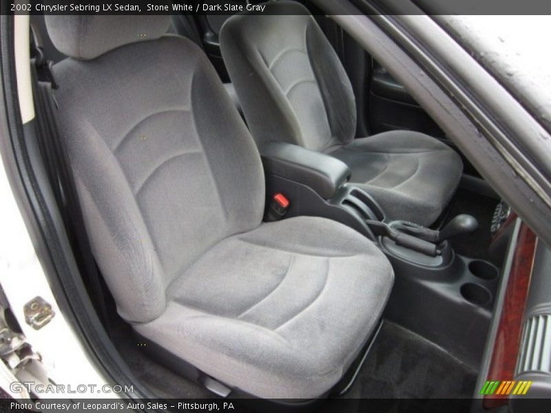 Stone White / Dark Slate Gray 2002 Chrysler Sebring LX Sedan
