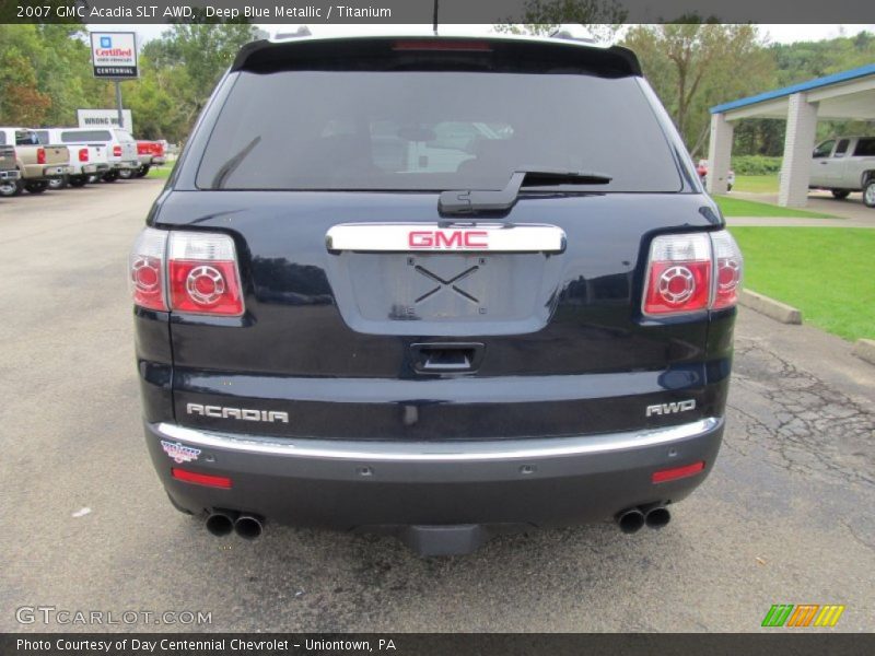 Deep Blue Metallic / Titanium 2007 GMC Acadia SLT AWD