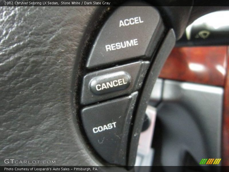 Stone White / Dark Slate Gray 2002 Chrysler Sebring LX Sedan