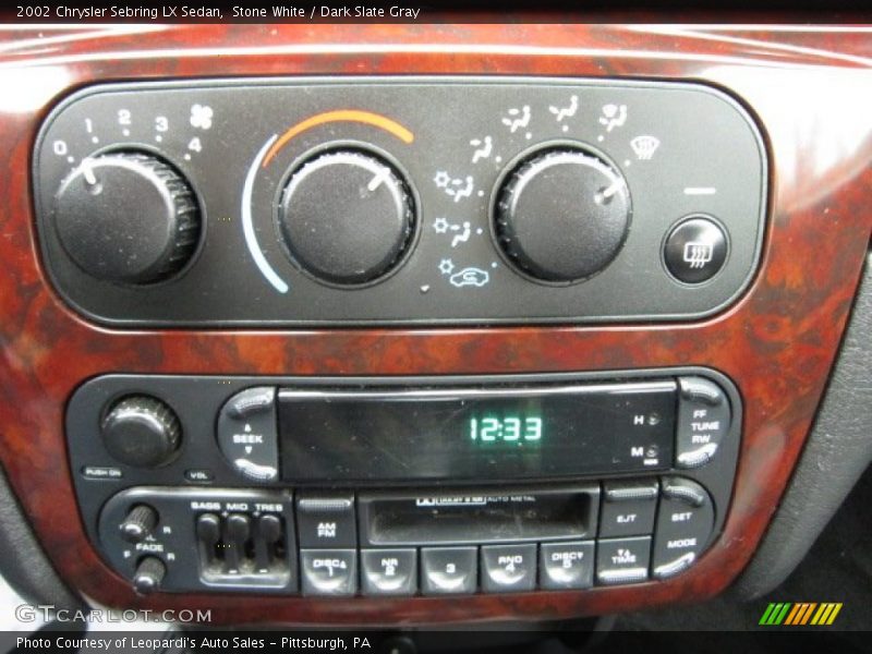 Stone White / Dark Slate Gray 2002 Chrysler Sebring LX Sedan