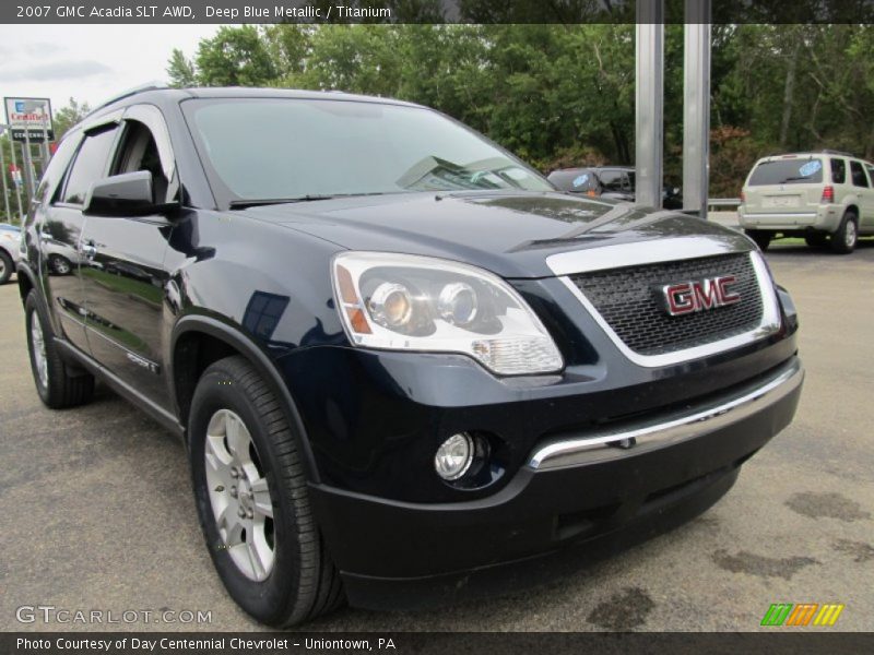 Deep Blue Metallic / Titanium 2007 GMC Acadia SLT AWD