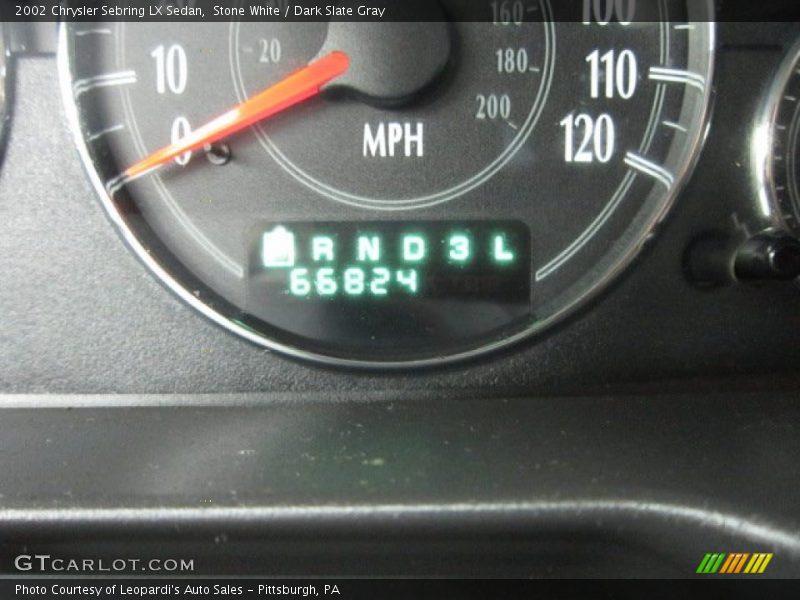 Stone White / Dark Slate Gray 2002 Chrysler Sebring LX Sedan