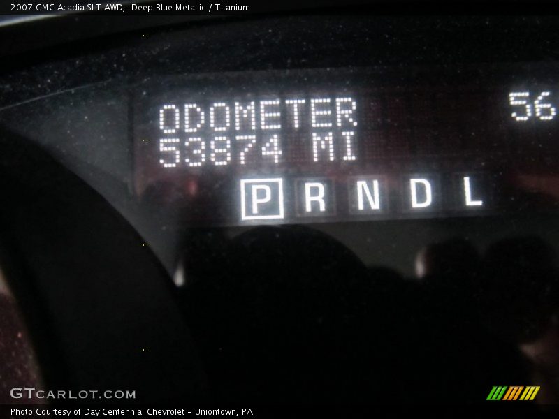 Deep Blue Metallic / Titanium 2007 GMC Acadia SLT AWD