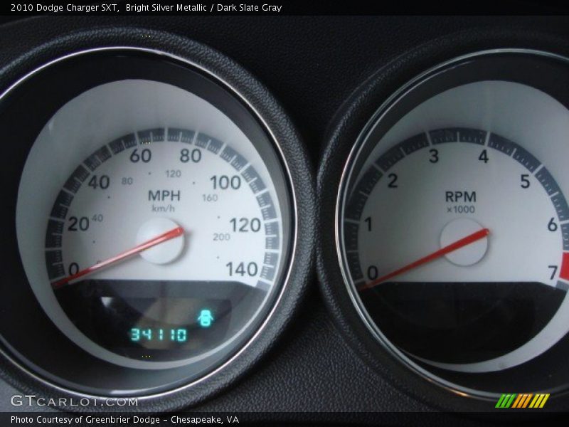 Bright Silver Metallic / Dark Slate Gray 2010 Dodge Charger SXT