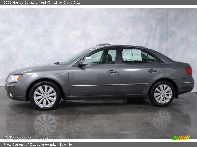 Willow Gray / Gray 2009 Hyundai Sonata Limited V6