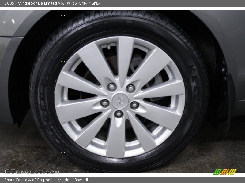 Willow Gray / Gray 2009 Hyundai Sonata Limited V6