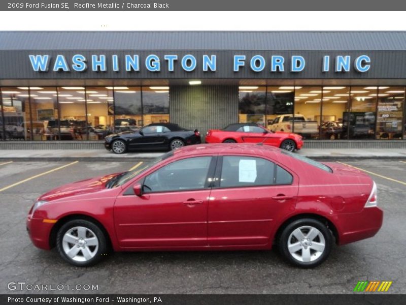 Redfire Metallic / Charcoal Black 2009 Ford Fusion SE