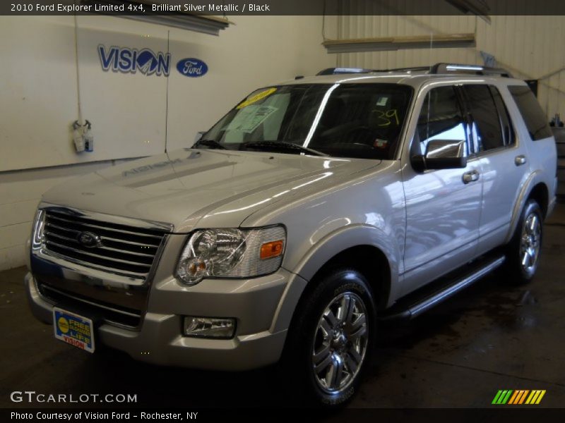 Brilliant Silver Metallic / Black 2010 Ford Explorer Limited 4x4