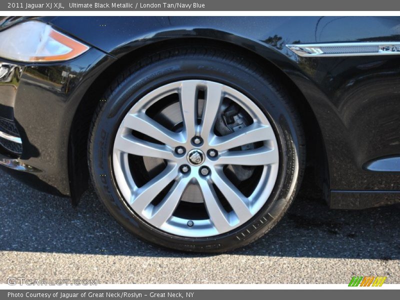 Ultimate Black Metallic / London Tan/Navy Blue 2011 Jaguar XJ XJL