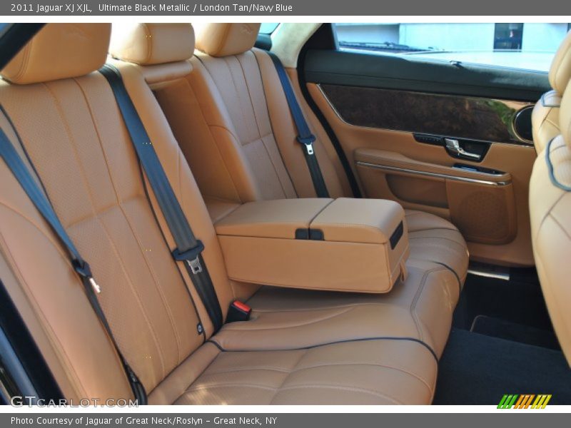 Ultimate Black Metallic / London Tan/Navy Blue 2011 Jaguar XJ XJL