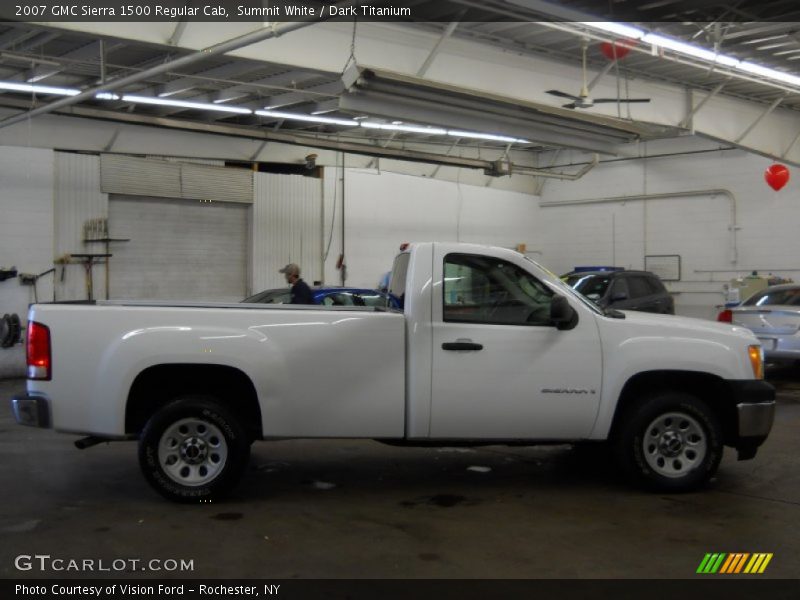 Summit White / Dark Titanium 2007 GMC Sierra 1500 Regular Cab
