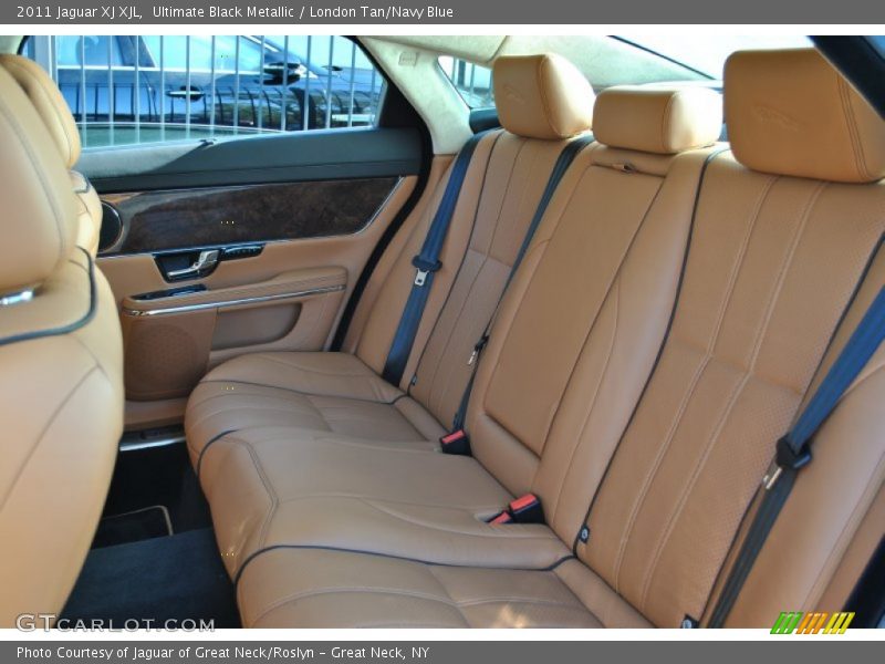 Ultimate Black Metallic / London Tan/Navy Blue 2011 Jaguar XJ XJL