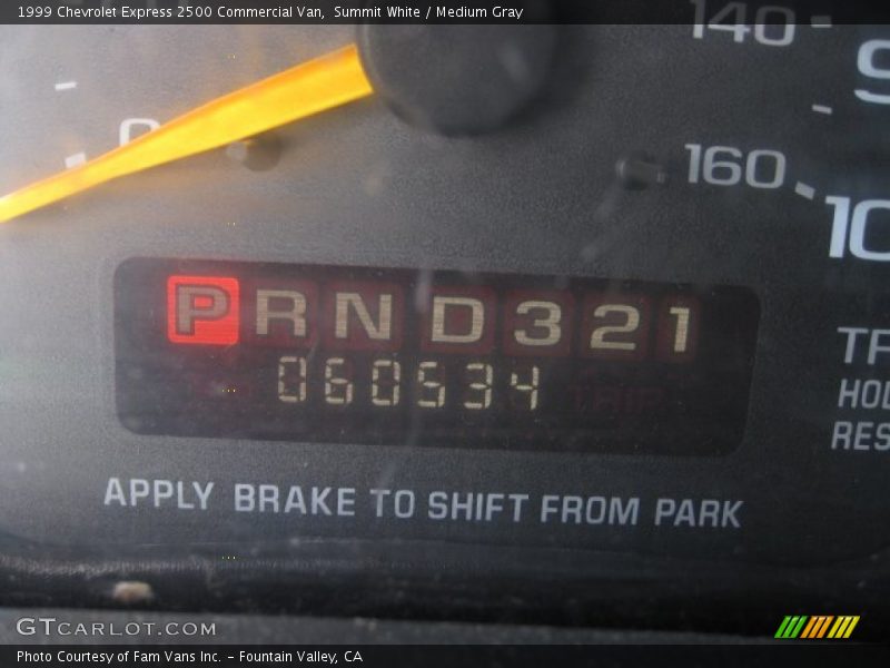 Summit White / Medium Gray 1999 Chevrolet Express 2500 Commercial Van