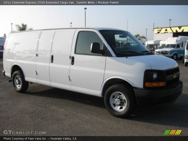 Summit White / Medium Pewter 2011 Chevrolet Express 2500 Extended Cargo Van
