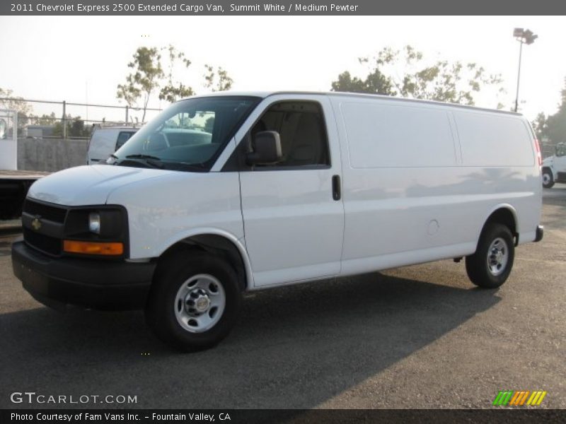Summit White / Medium Pewter 2011 Chevrolet Express 2500 Extended Cargo Van